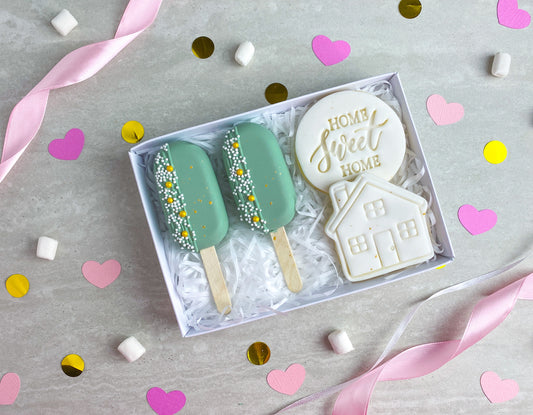 New Home Cakesicle and Biscuit Treat Box
