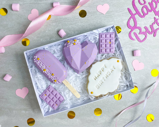 Lilac Birthday Cakesicle Treat Box for her